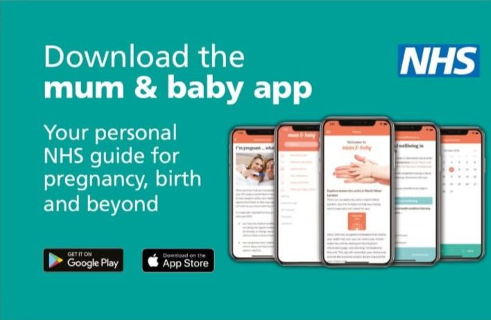 Download the NHS mum and baby app